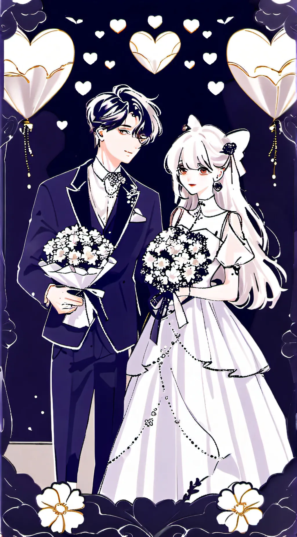 ai character: Mha valentines background