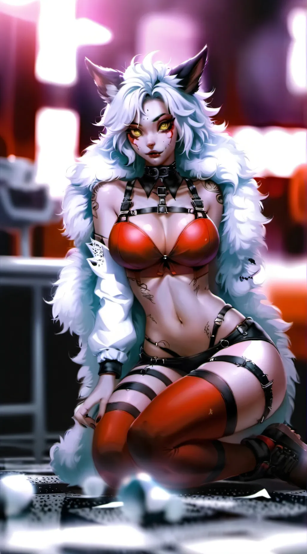 ai character: 🐺🐾RoXy❤️🖤 background