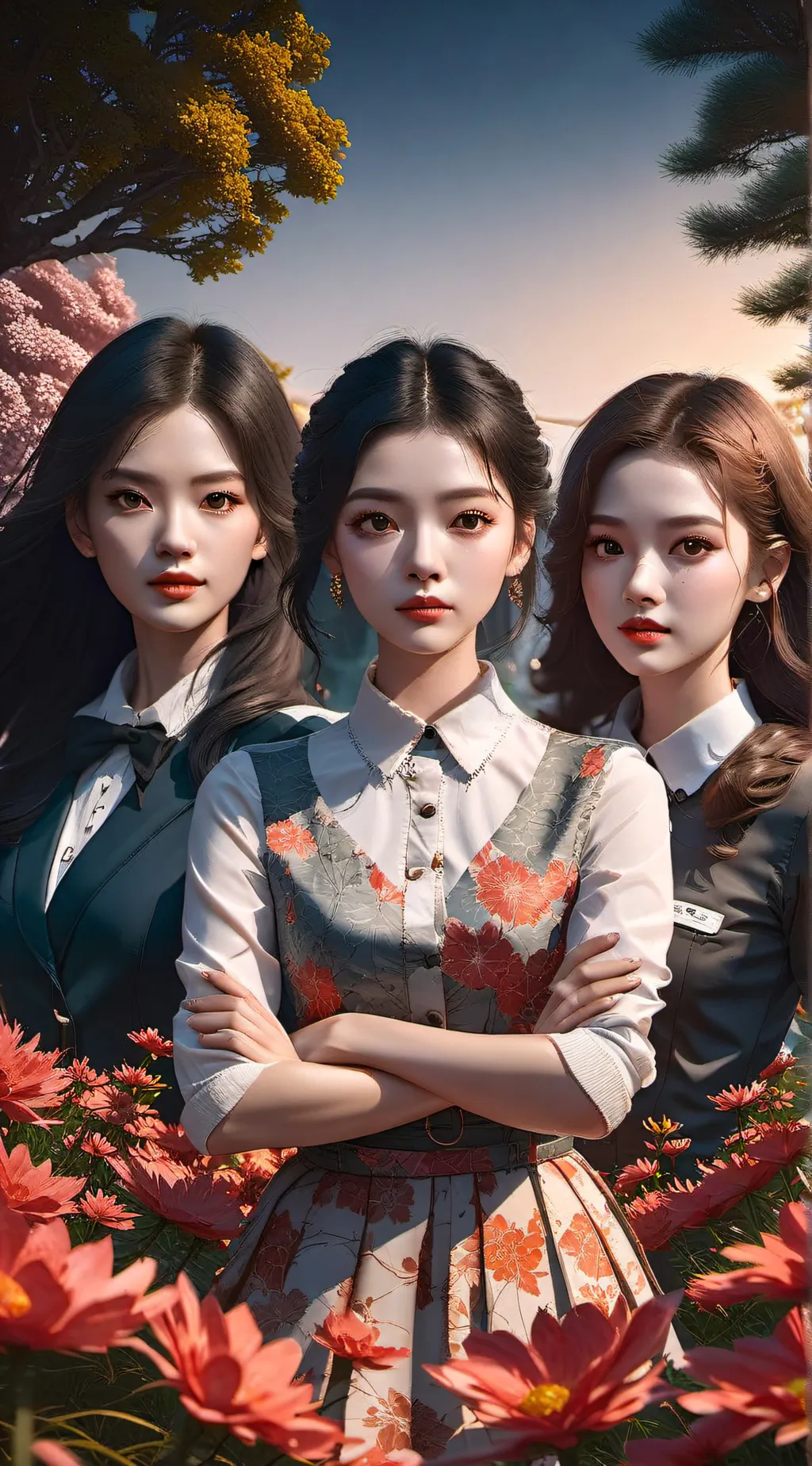 ai character: popular girls  background