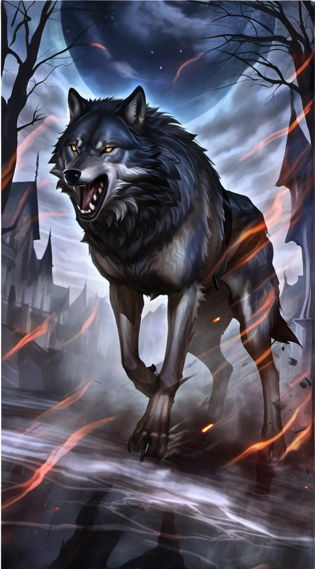 ai character: Angry Wolf background