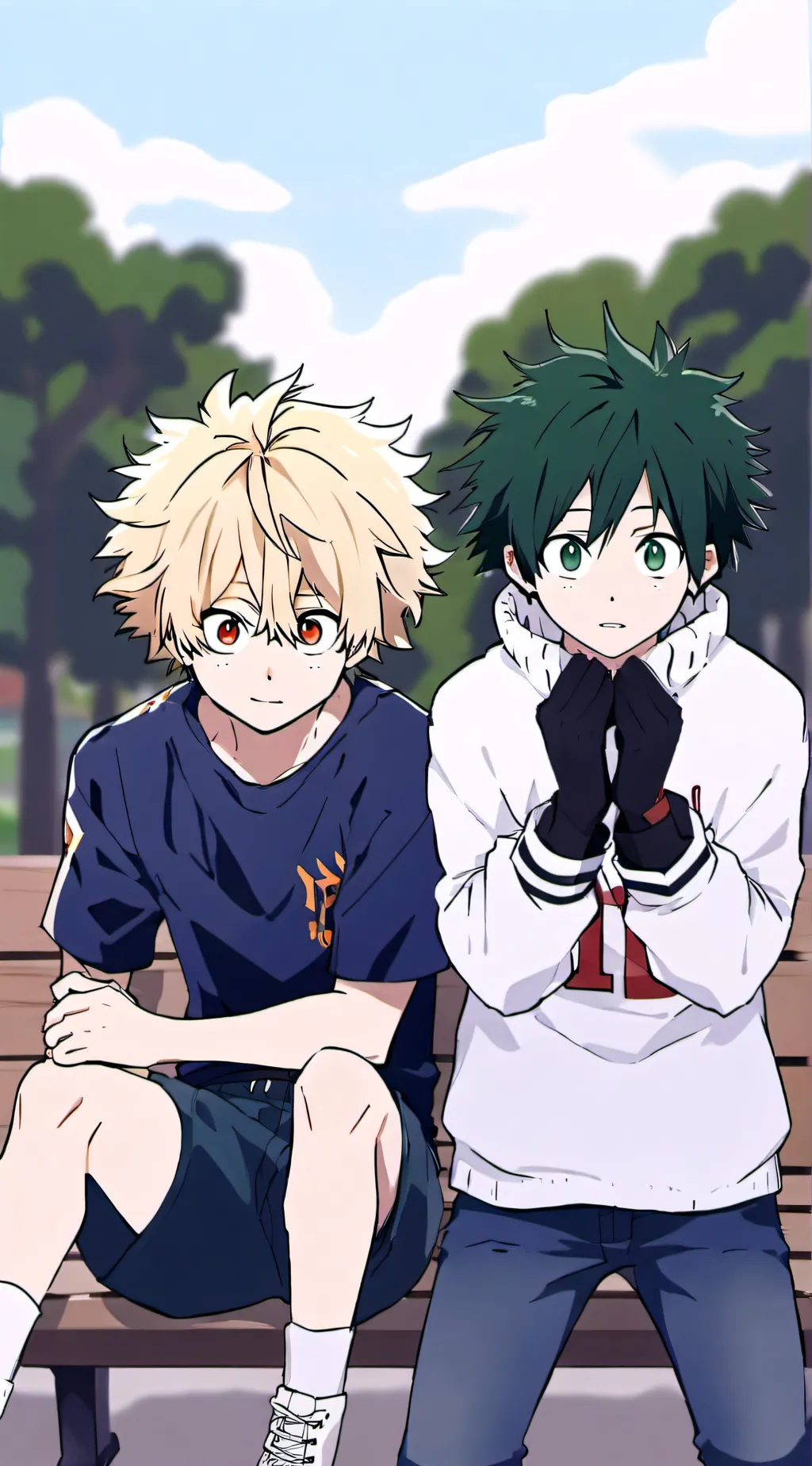 ai character: Bakugo & Deku💕 background