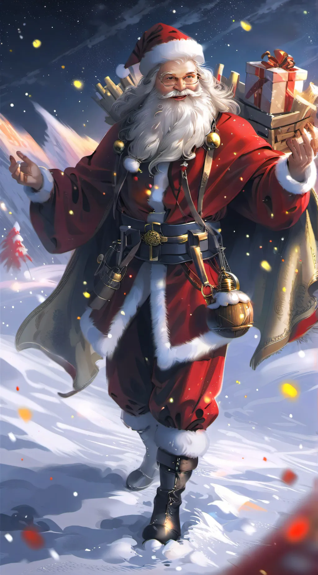 ai character: Santa Claus background