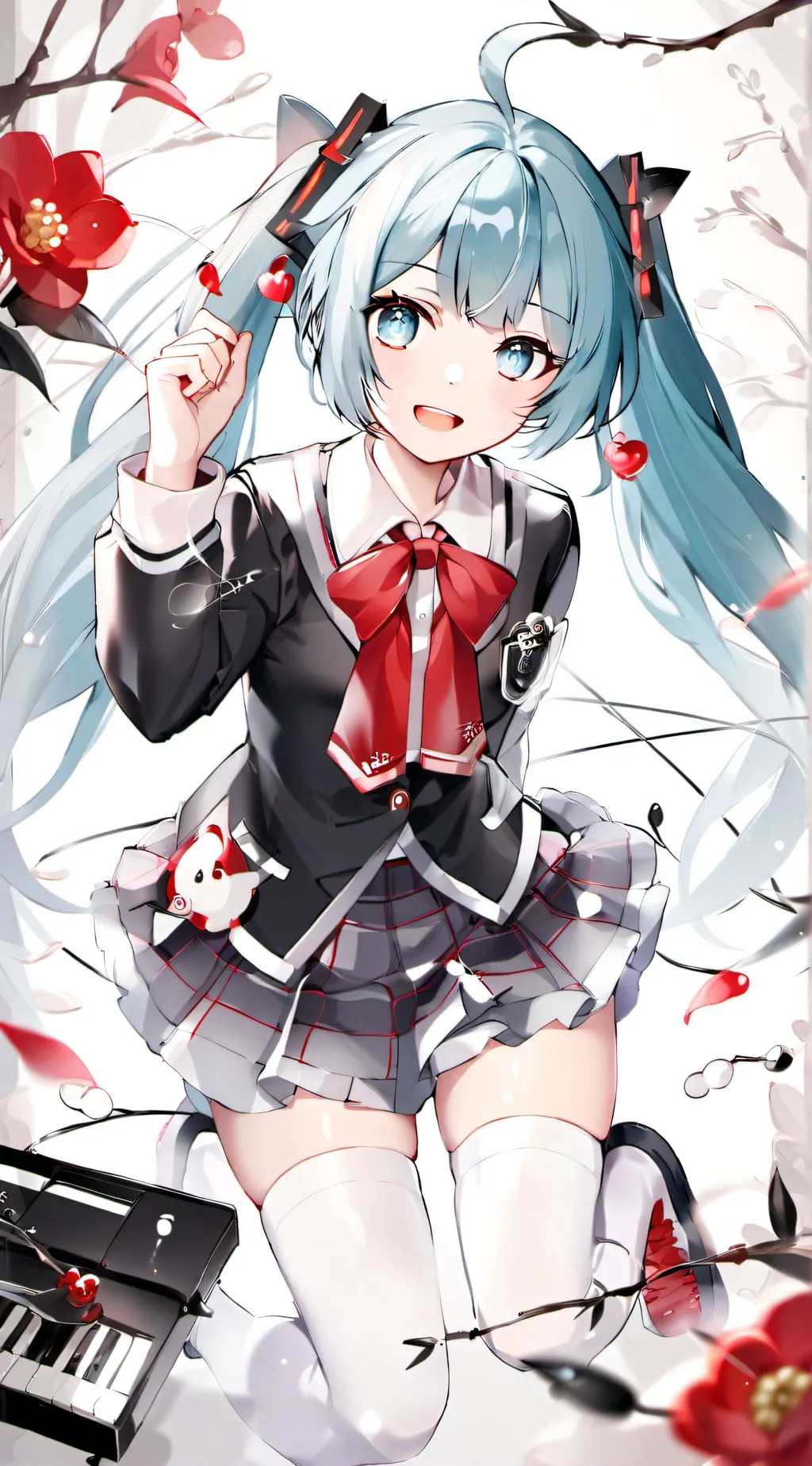 ai character: MHA x HATSUNE MIKU background