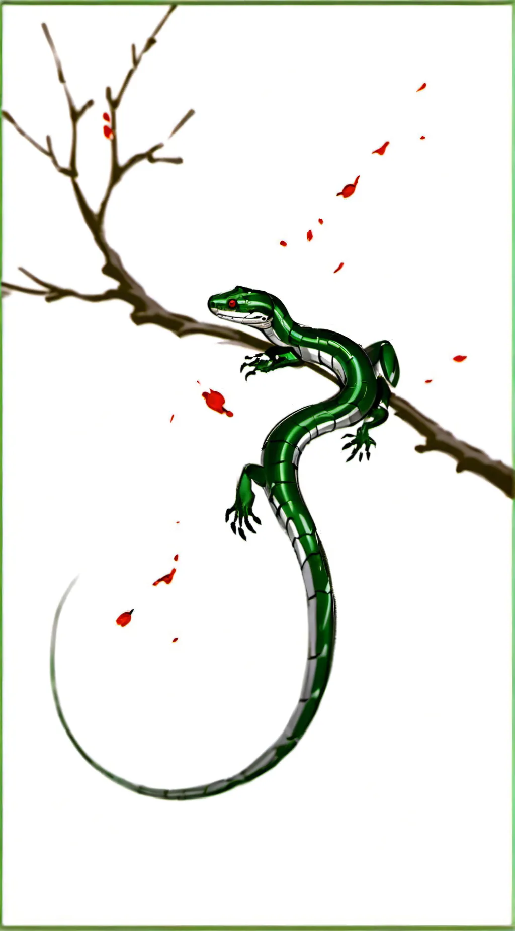 ai character: snake with legs background