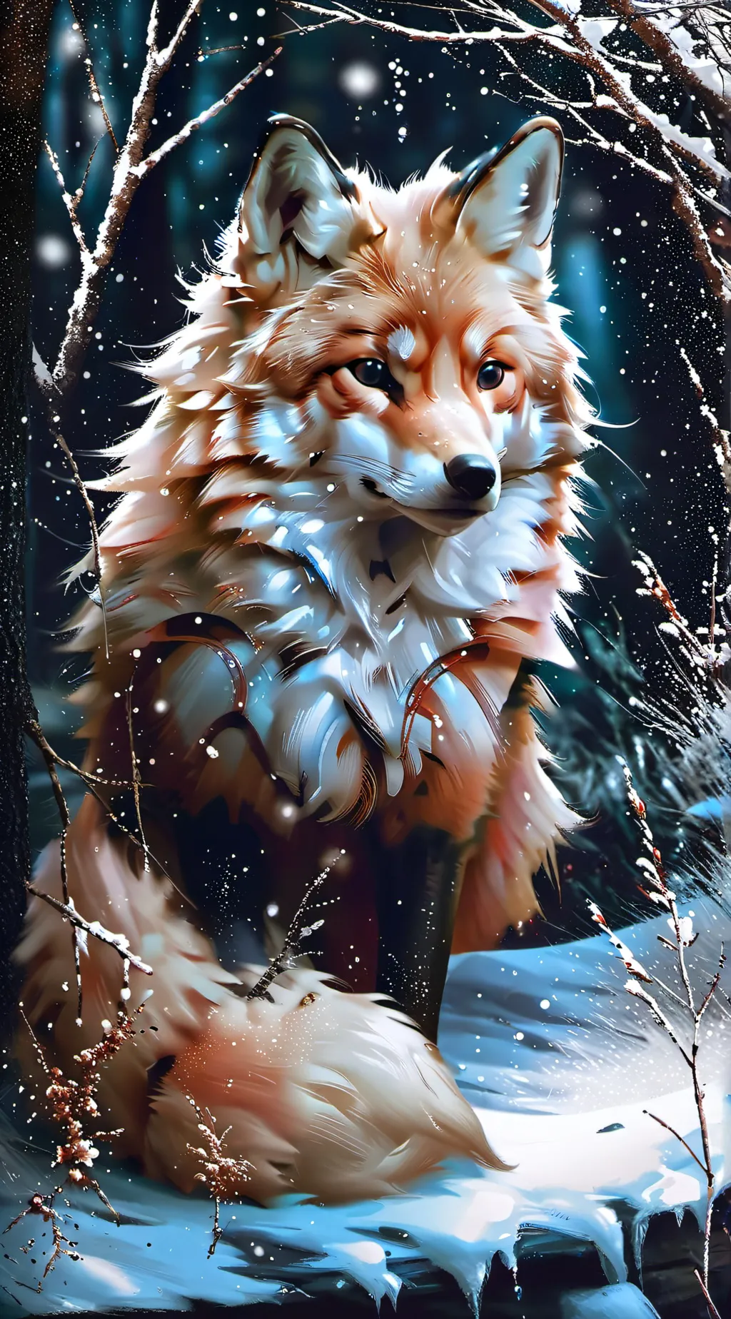 ai character: {foxes} 🦊 background