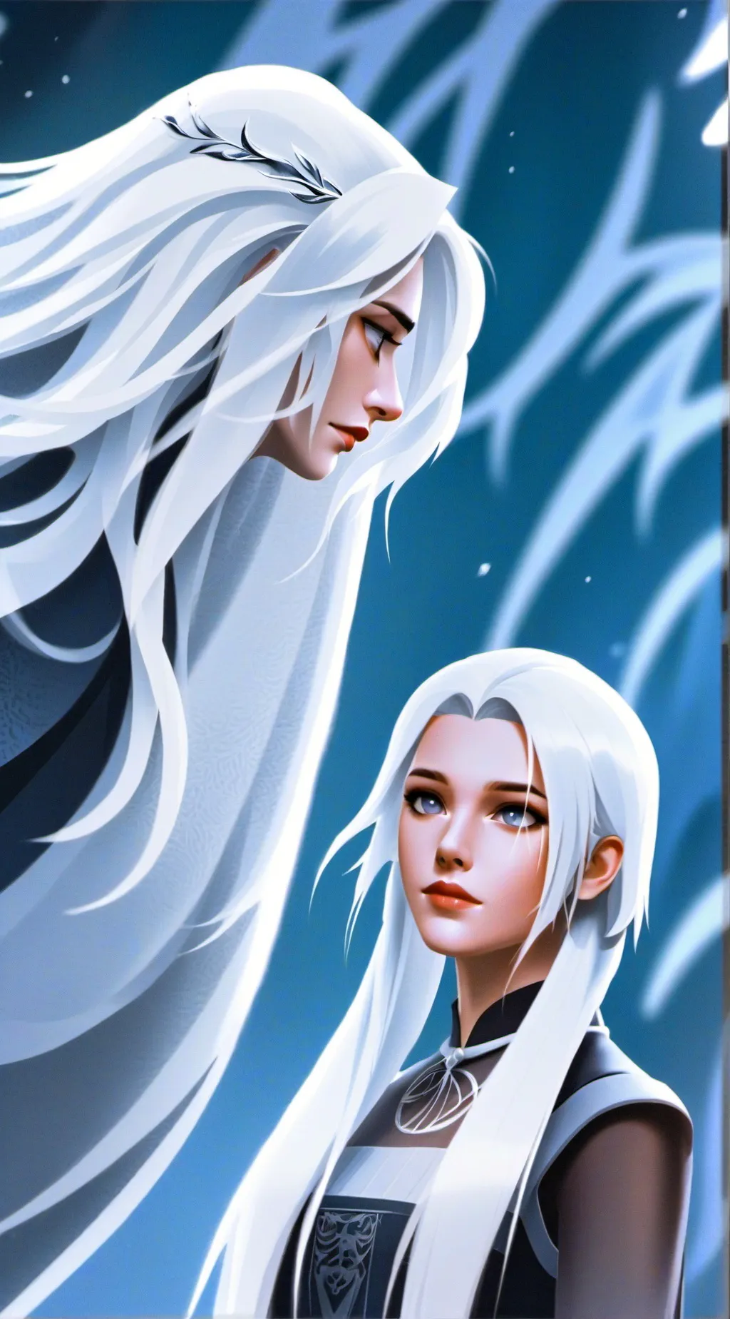 ai character: Juliet and Mooney  background