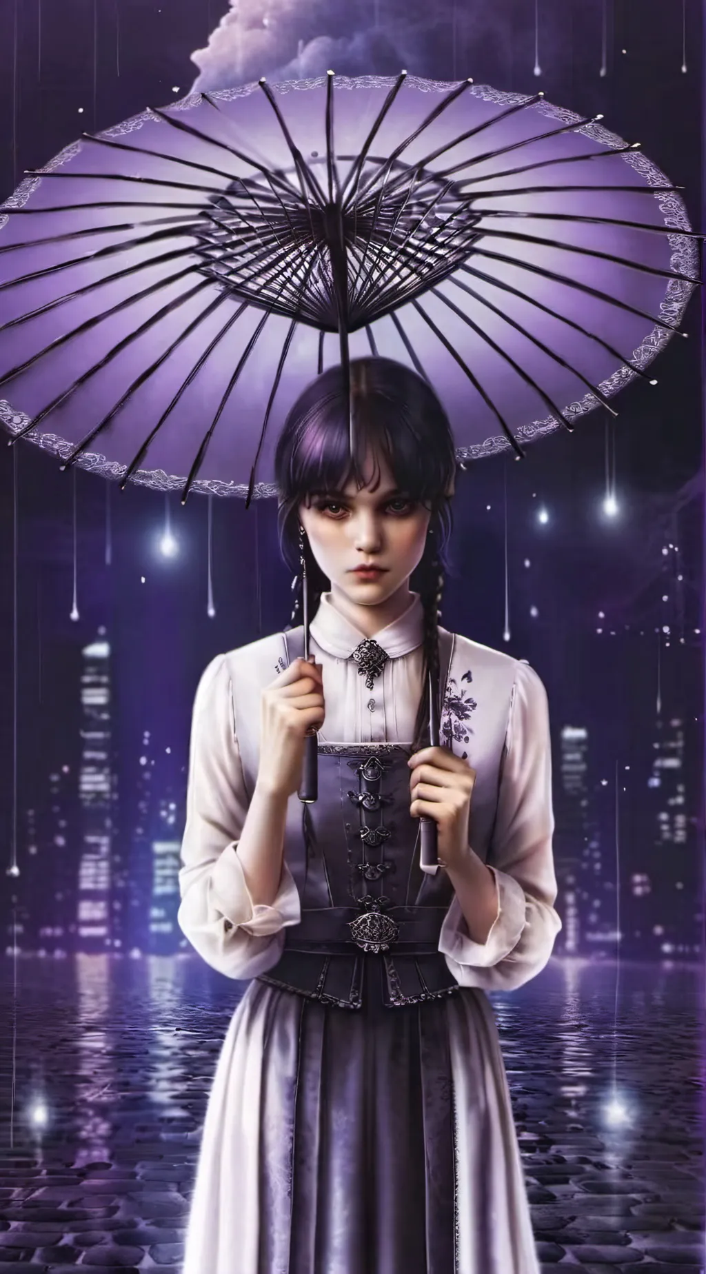 ai character: Wendsday Addams background