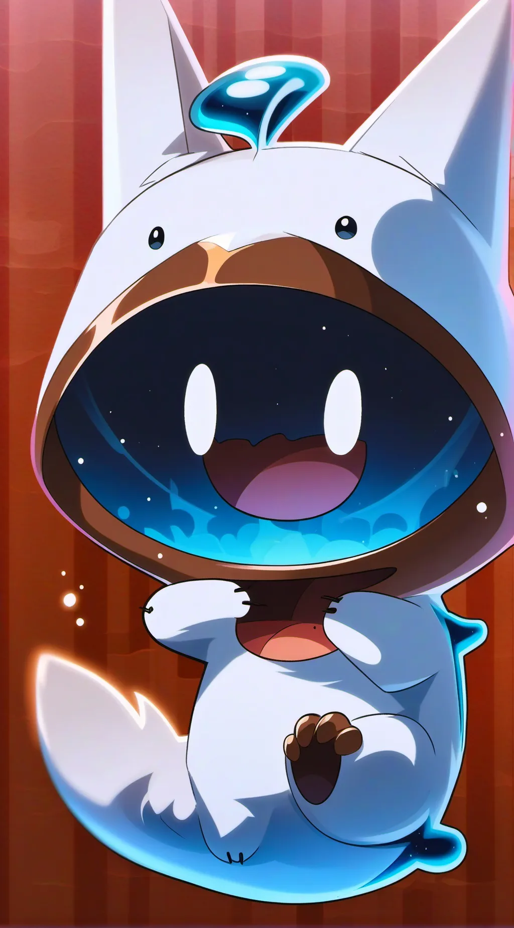 ai character: water x fire background