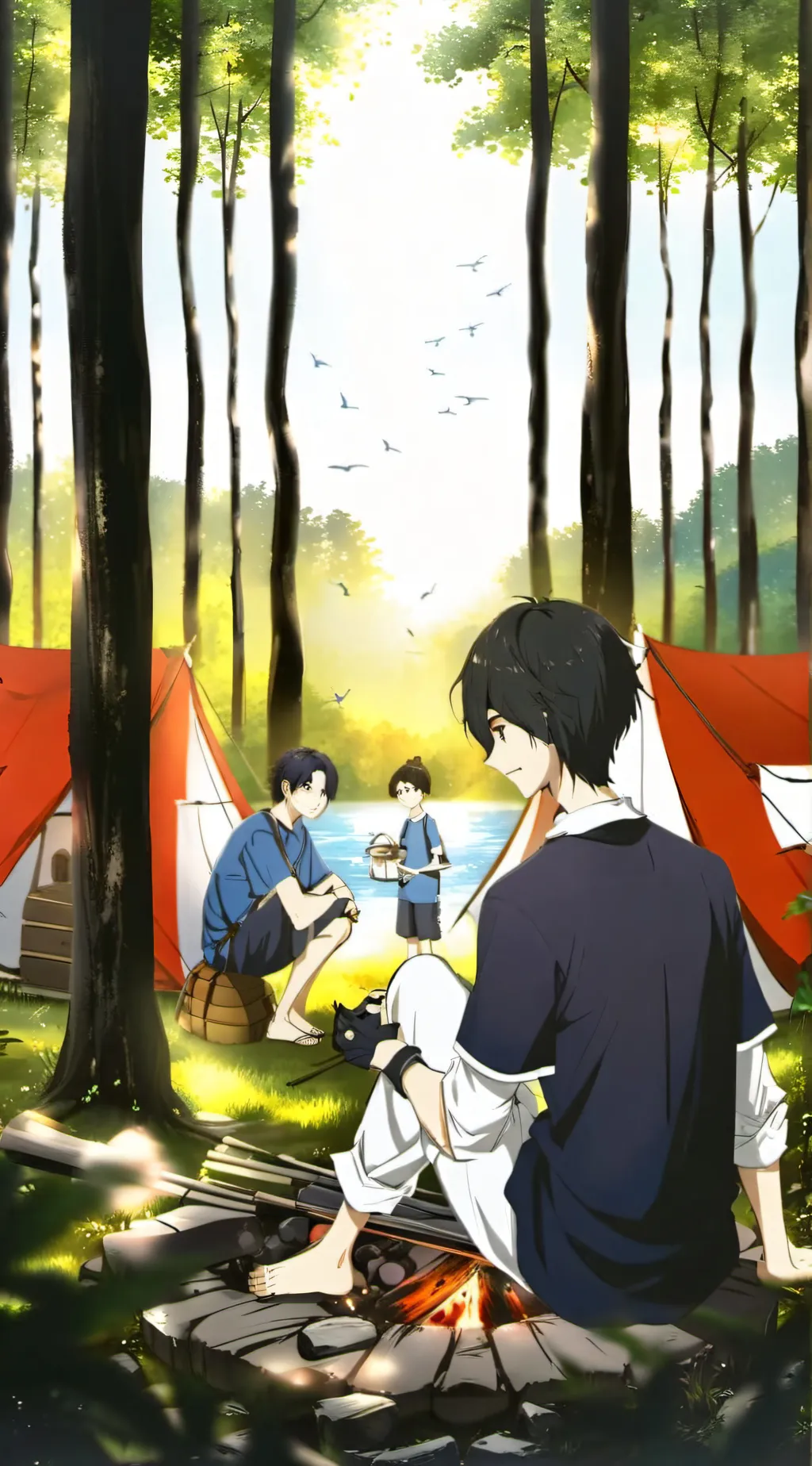 ai character: Summer Camp background