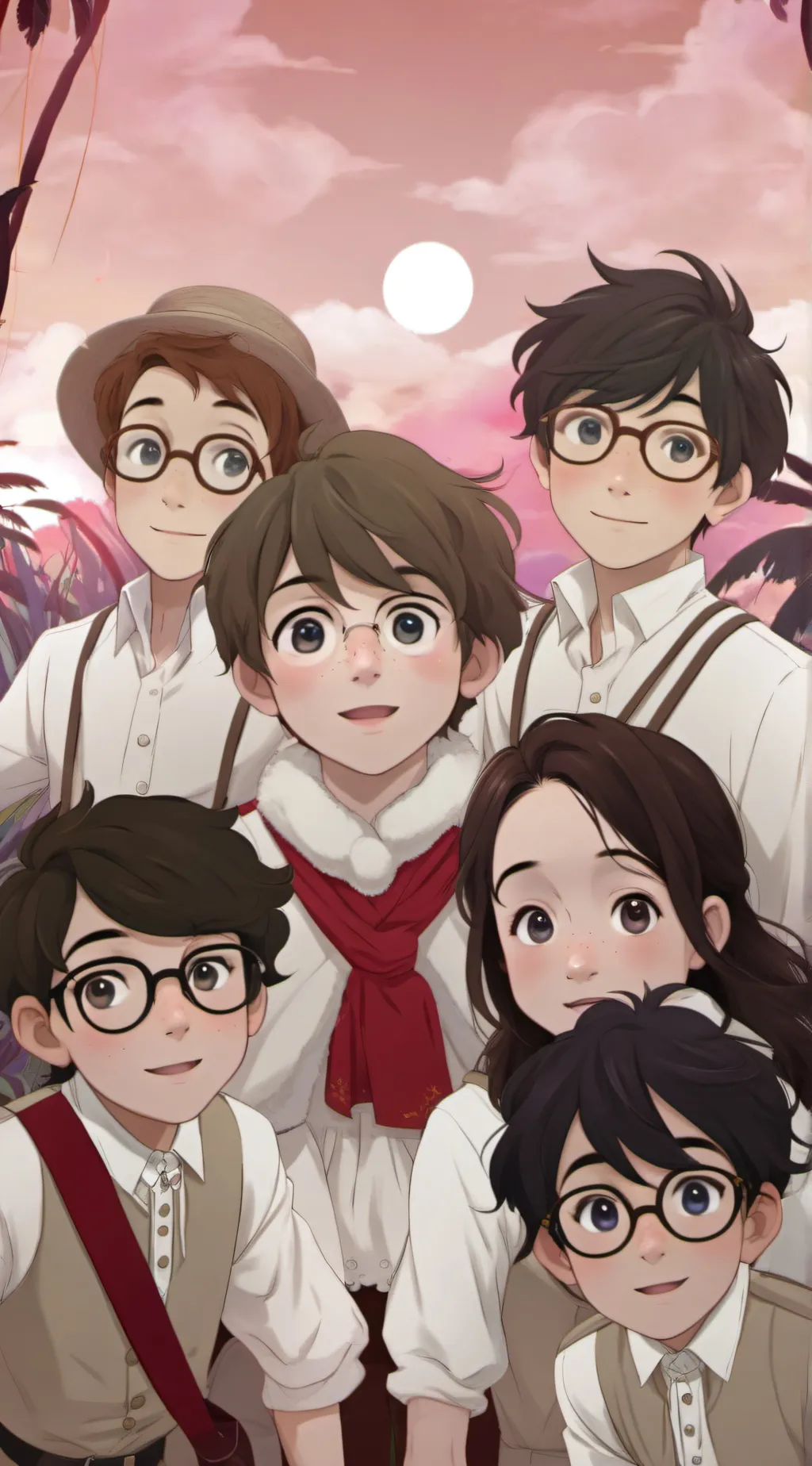 ai character: Explorers group. background