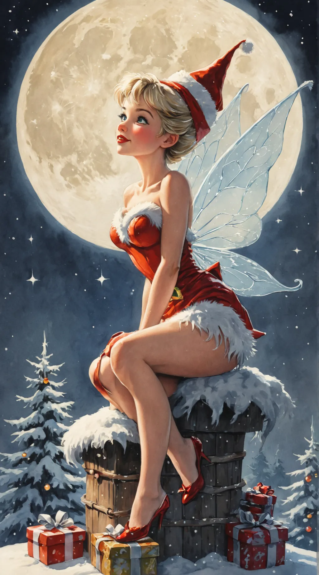 ai character: Christmas Tink background