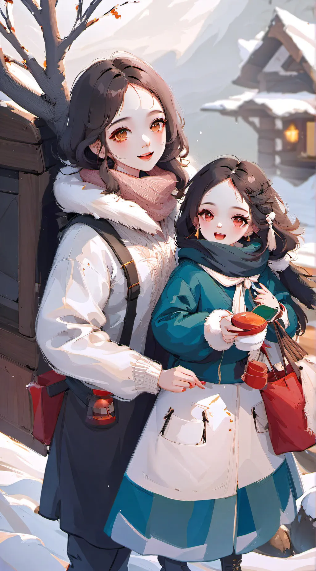 ai character: Lovely cabin background