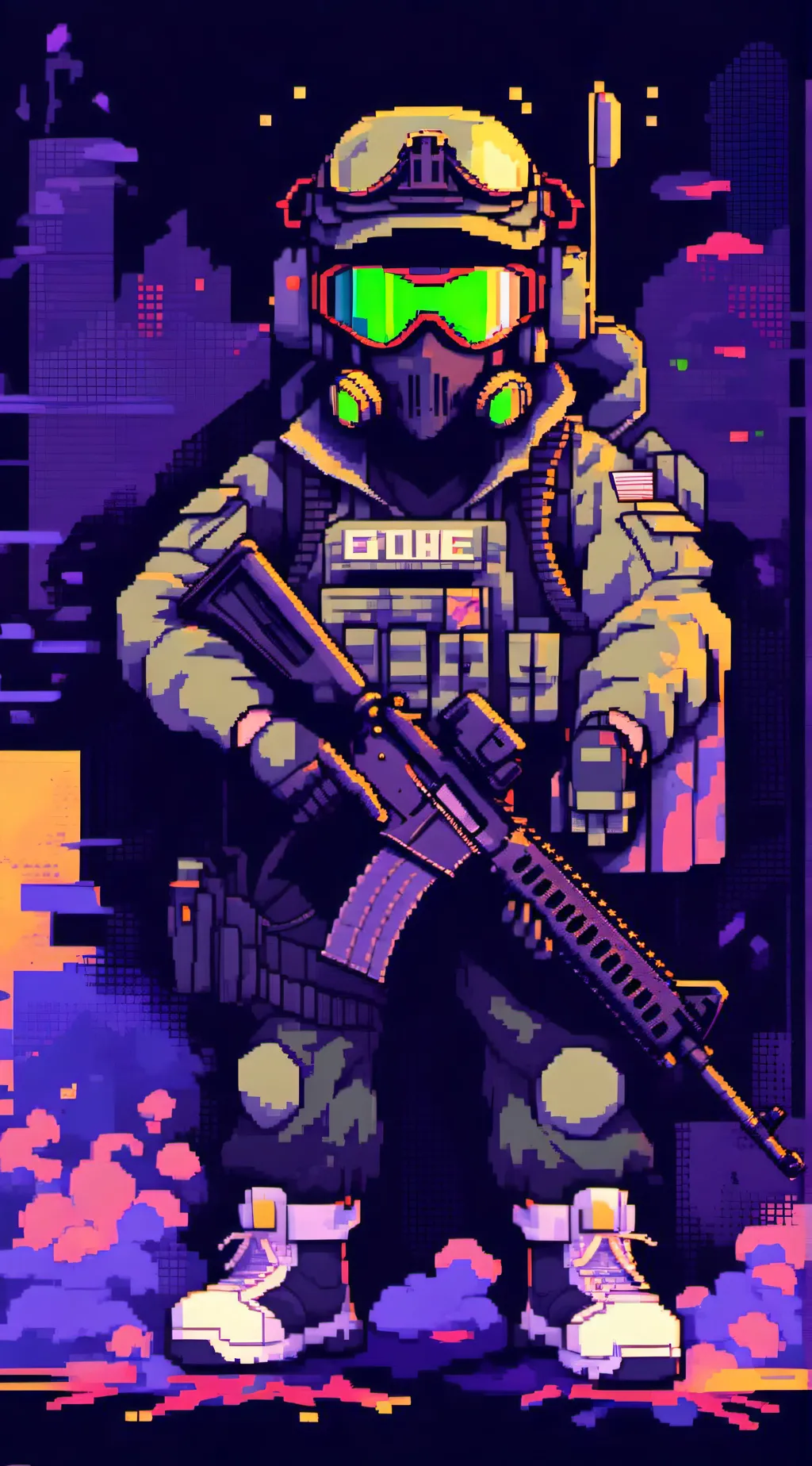 ai character: Military X Mha background