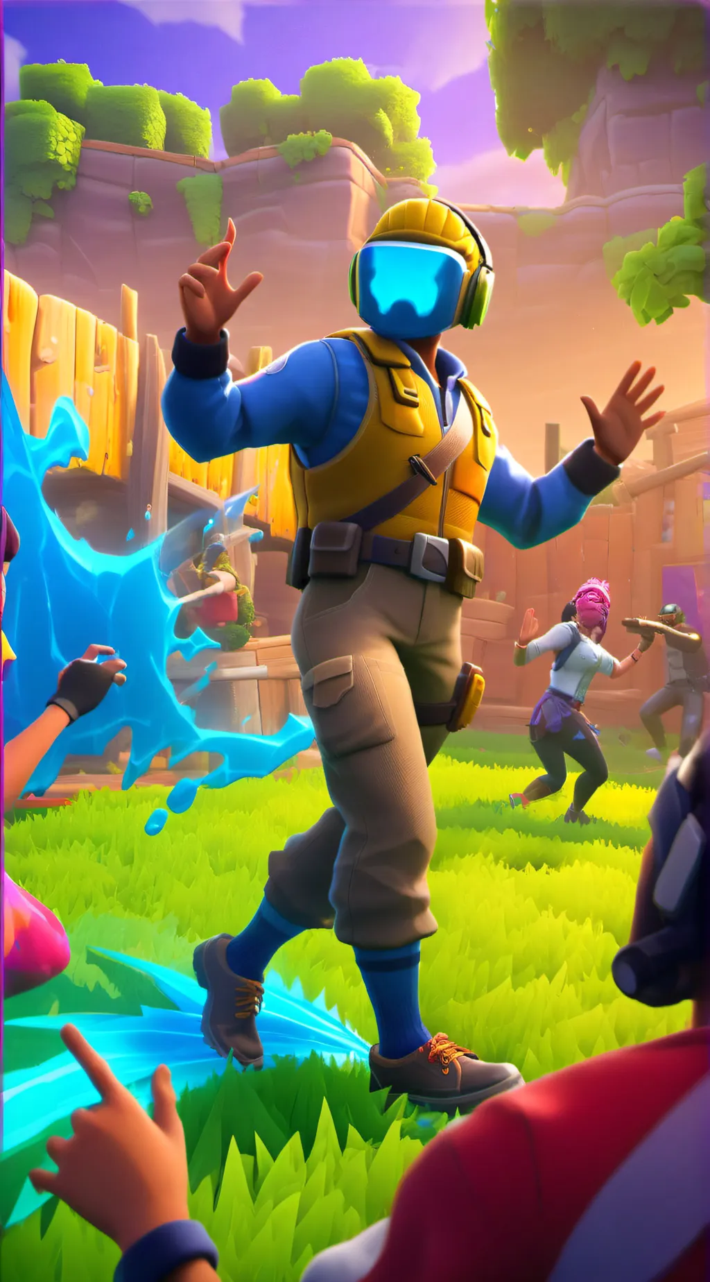 ai character: Fortnite remix background