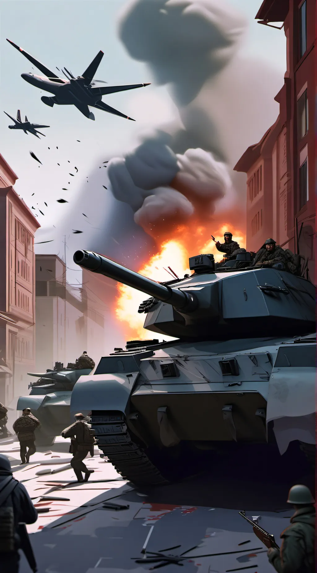 ai character: Intense War background