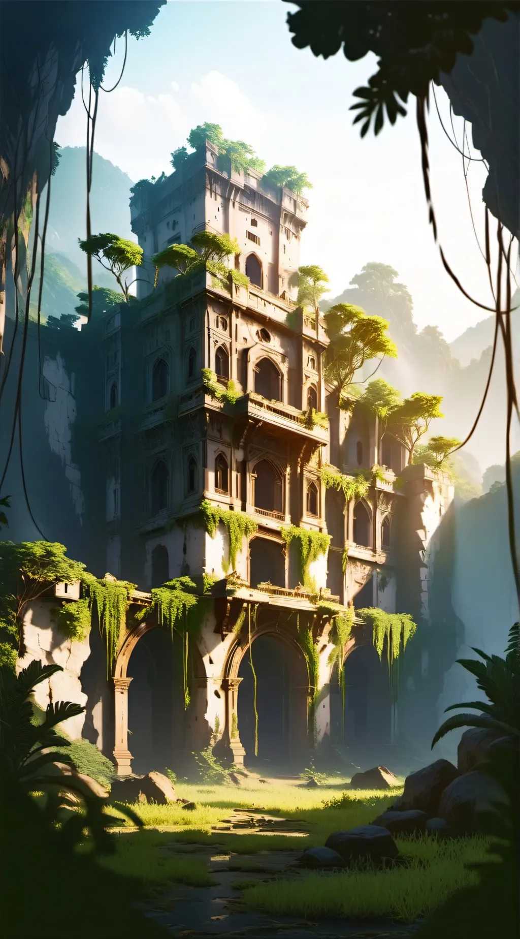 ai character: Aincent Castle background