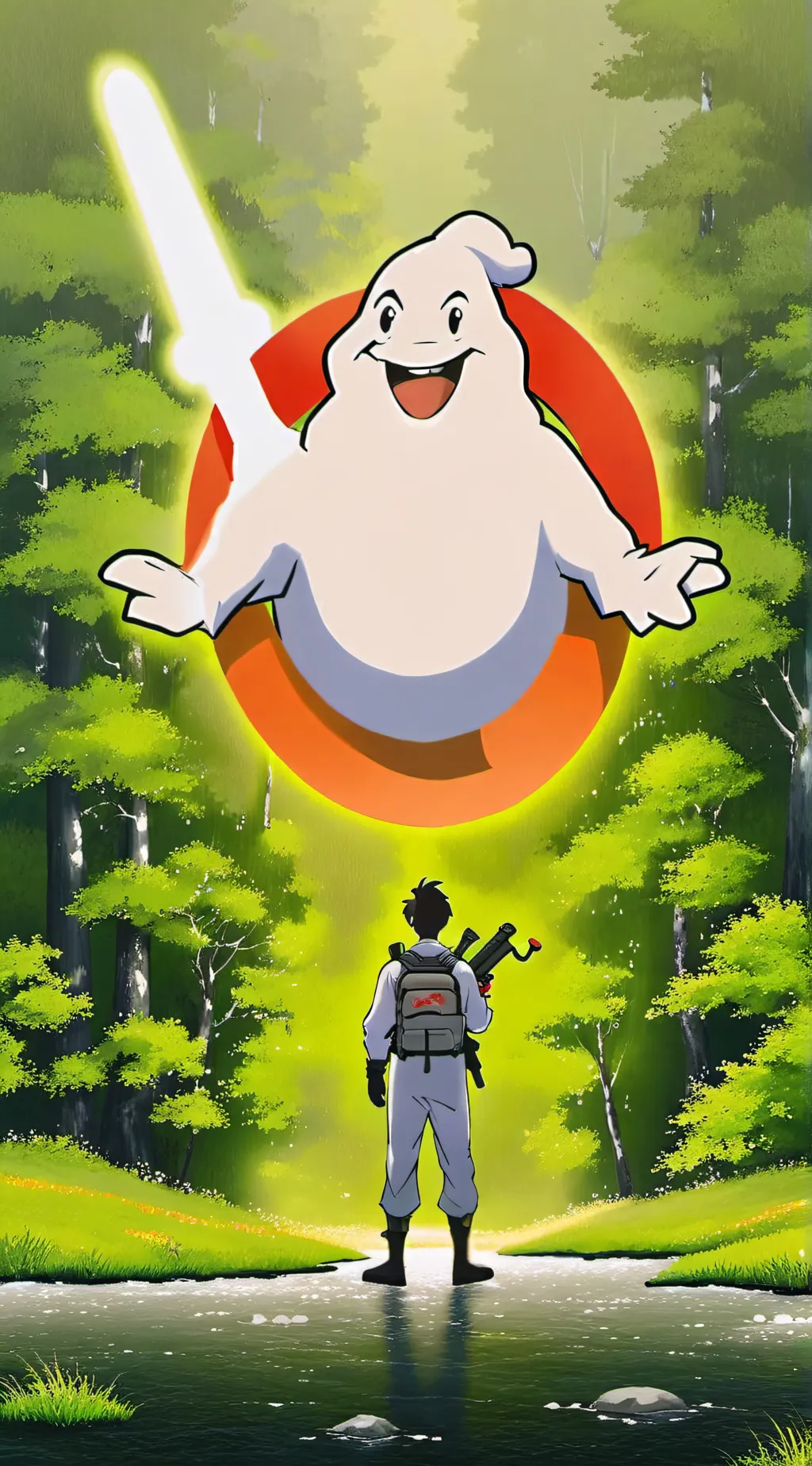 ai character: Ghostbusters  background