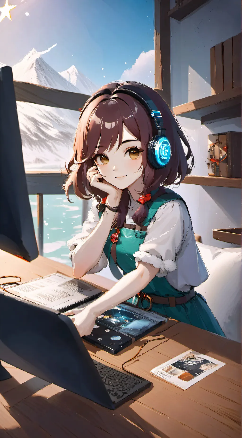 ai character: pixel background