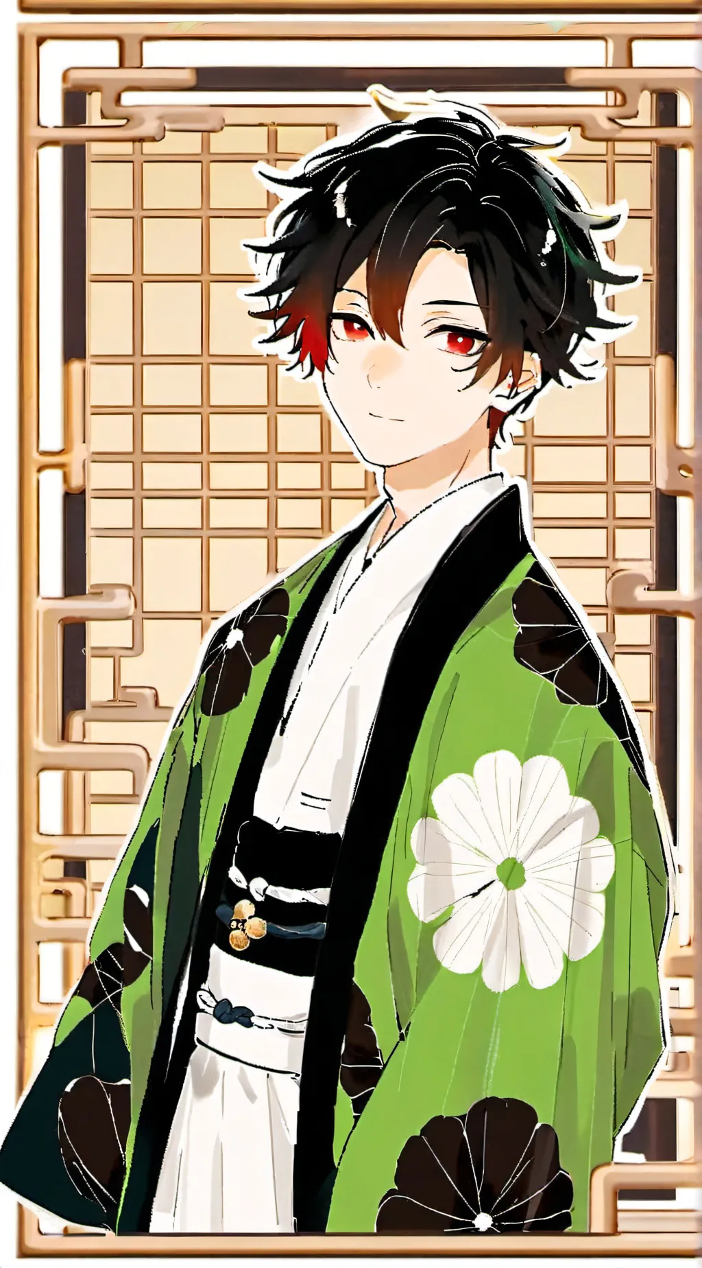 ai character: Tanjiro/ crush background