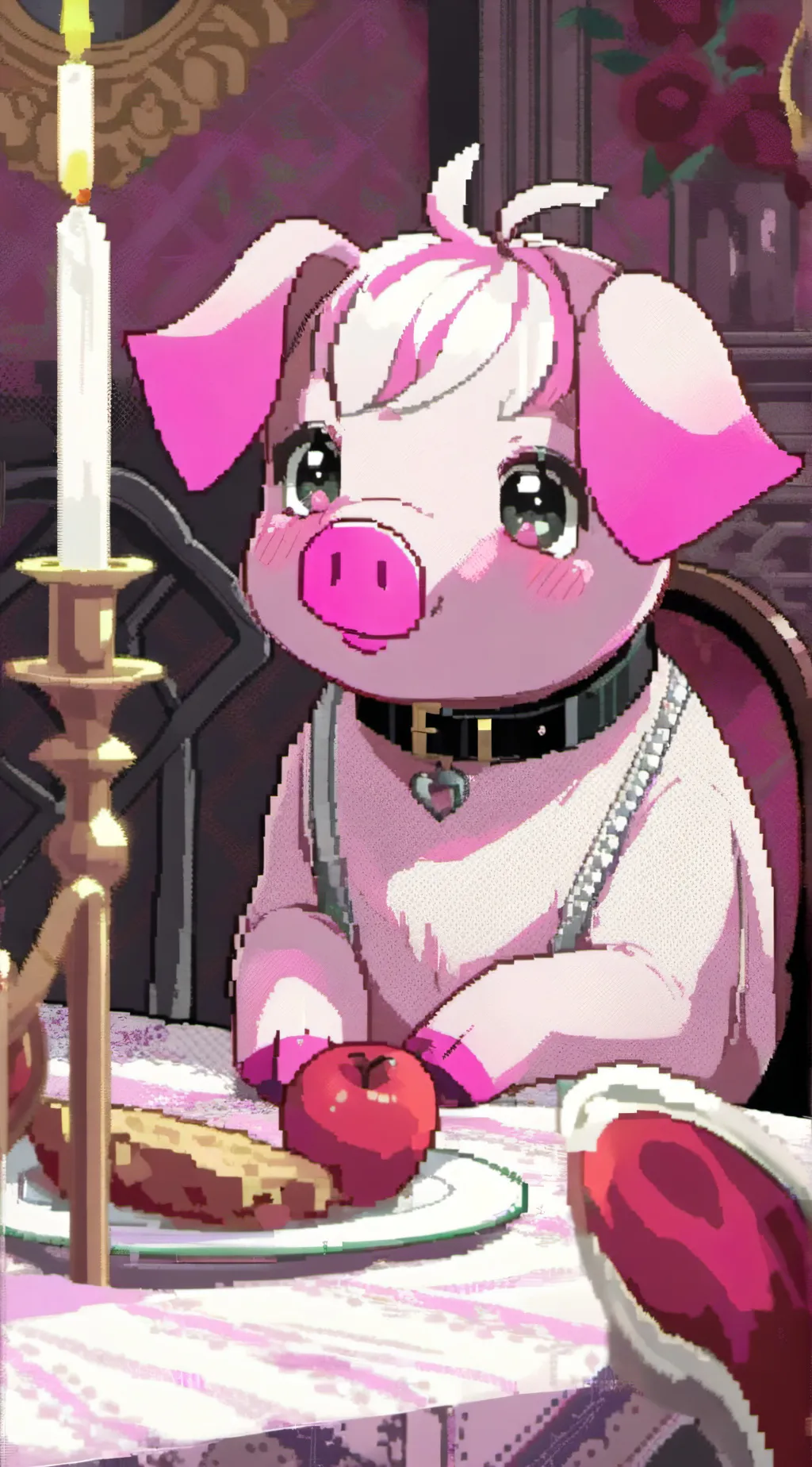 ai character: PickyPiggy background