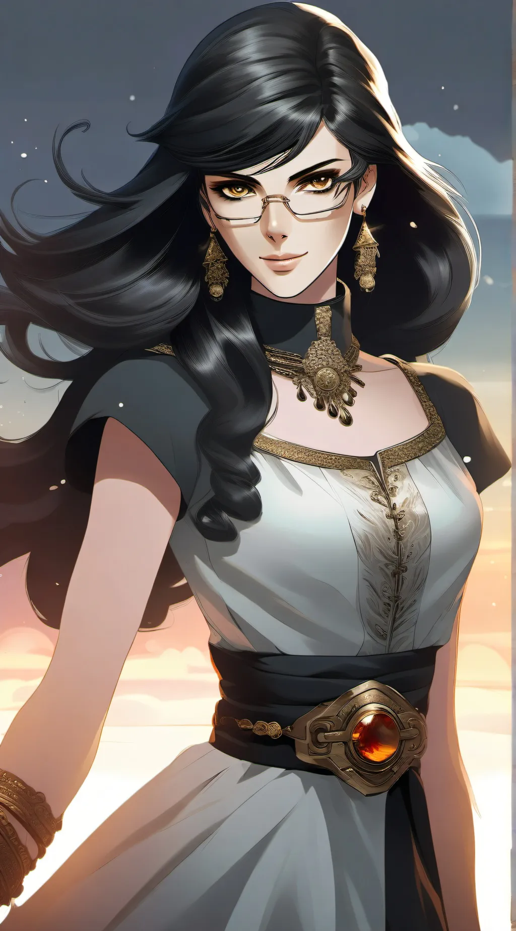 ai character: Bayonetta  background