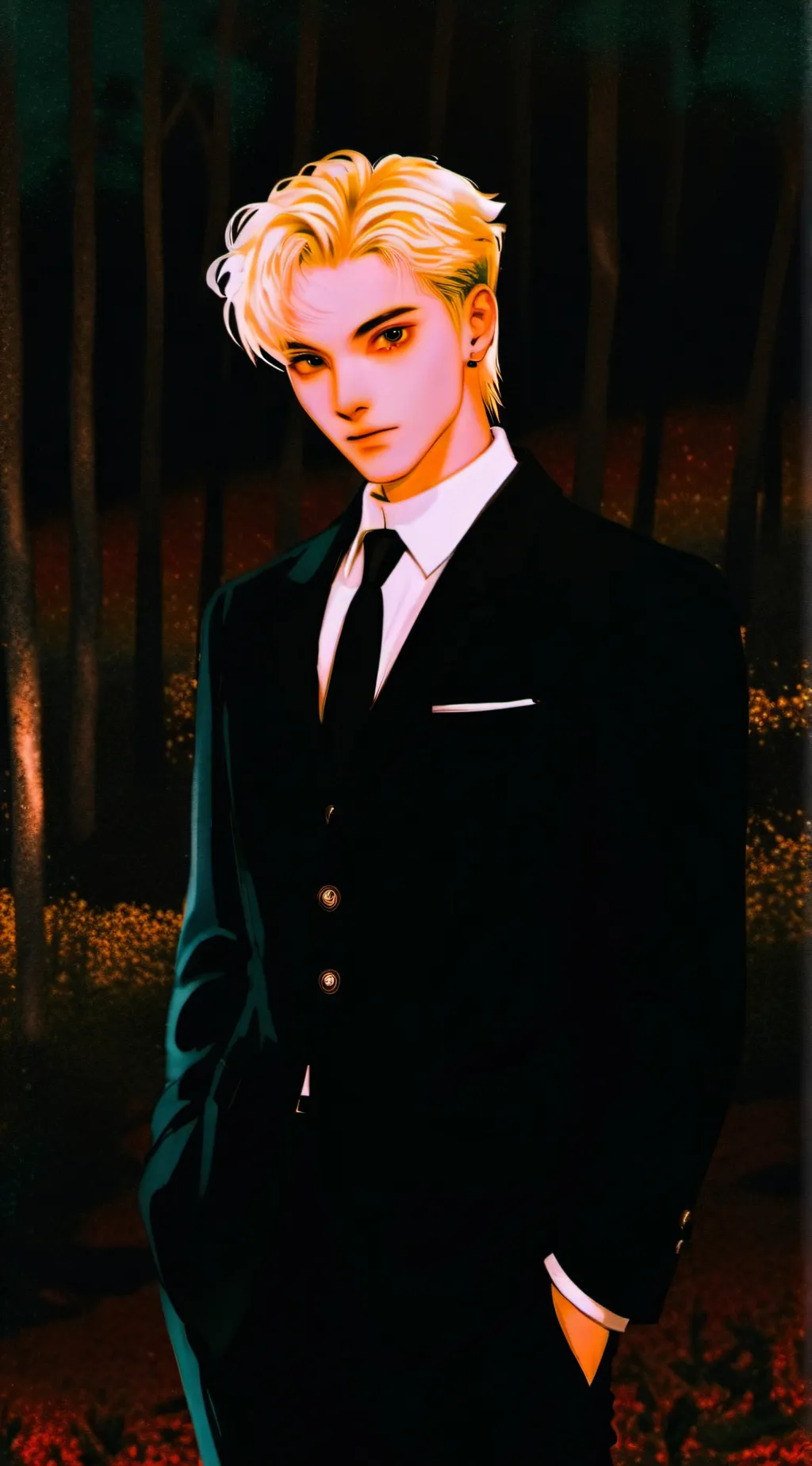 ai character: Silver background