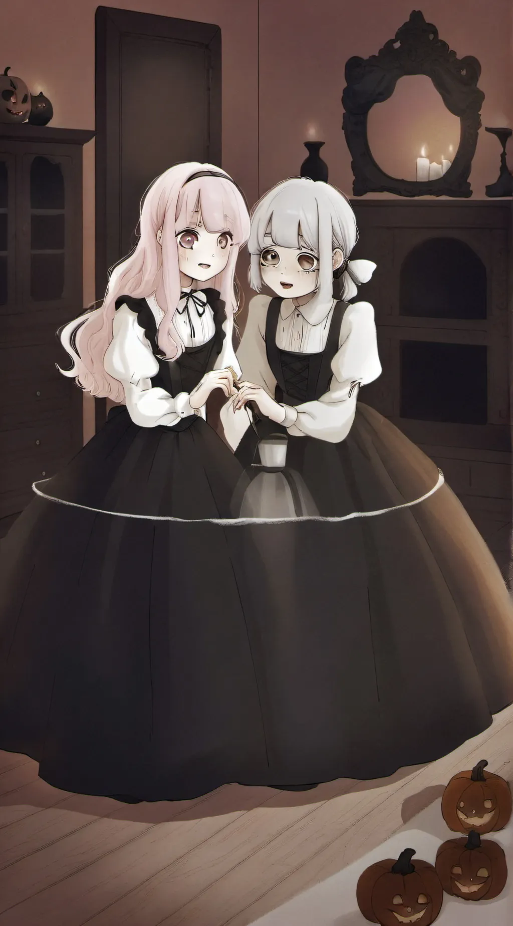 ai character: Halloween Karen  background