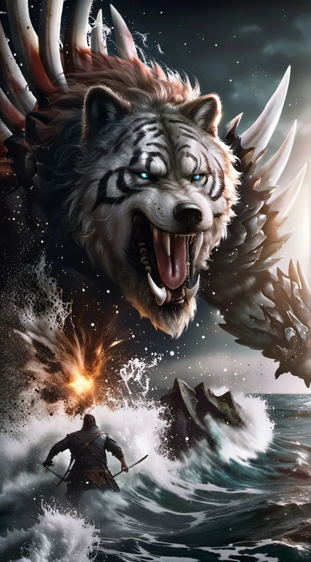 ai character: GRR IM THE WOLF👿 background
