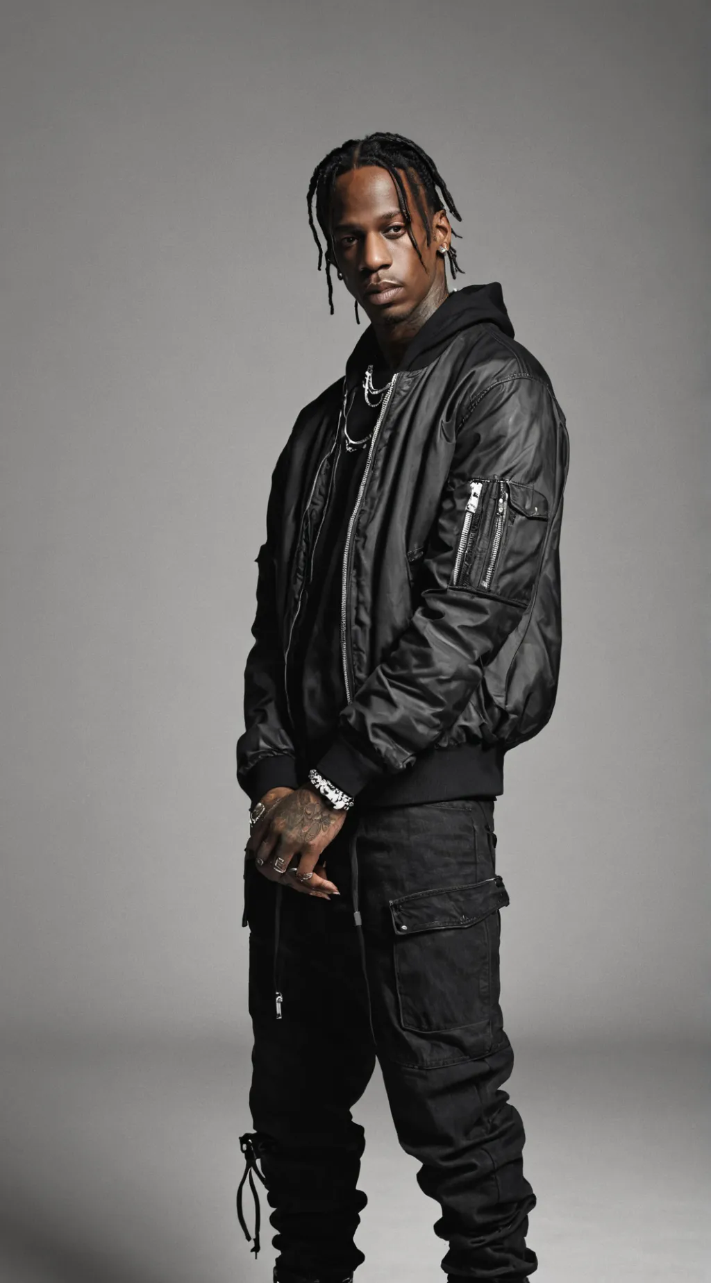 ai character: Travis scott  background