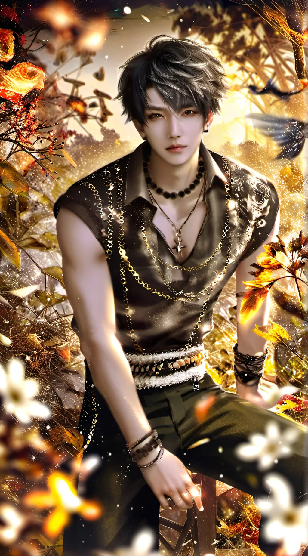 ai character: Julien bam  background