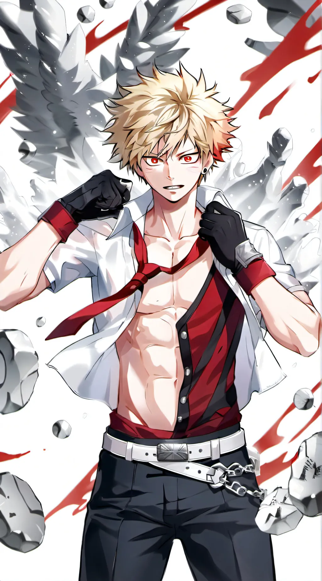 ai character: Bakugo (mha) background