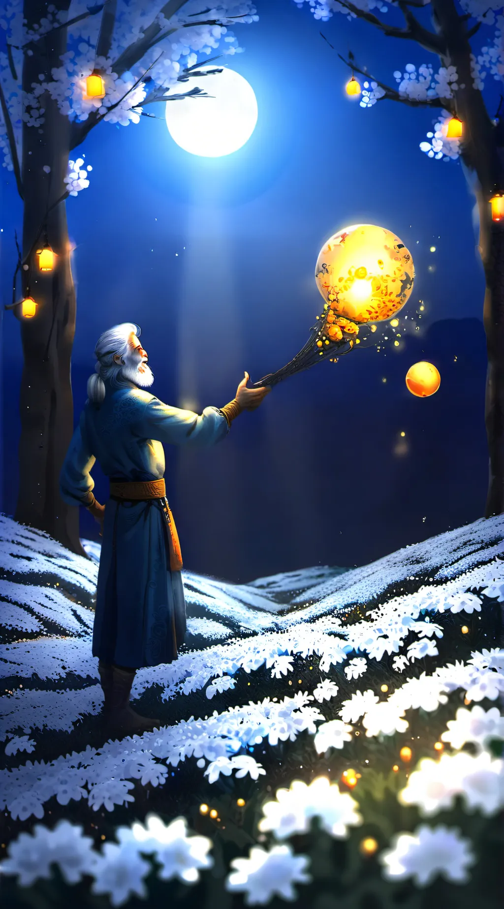 ai character: wizard of the wood background