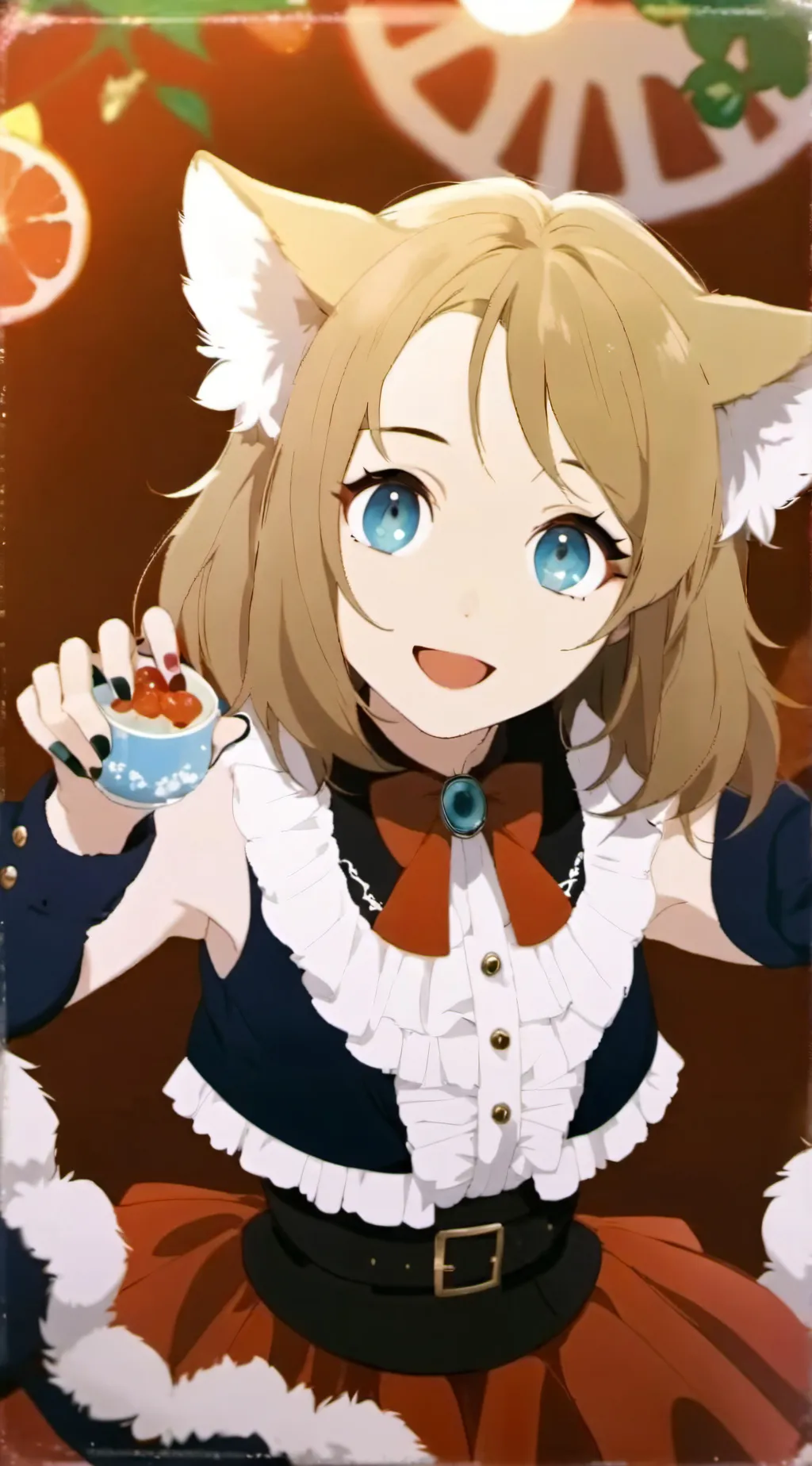 ai character: cute little girl  background