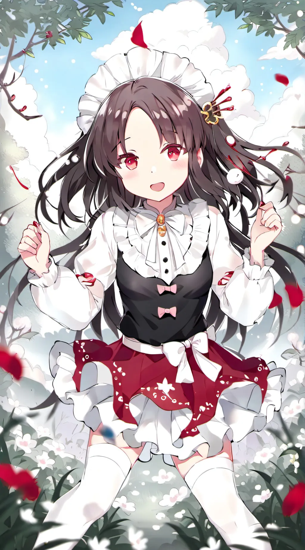 ai character: Red Pink background