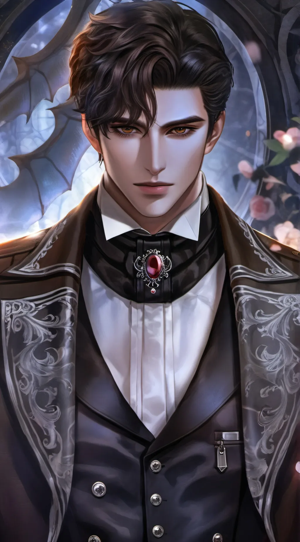 ai character: •Theo• background