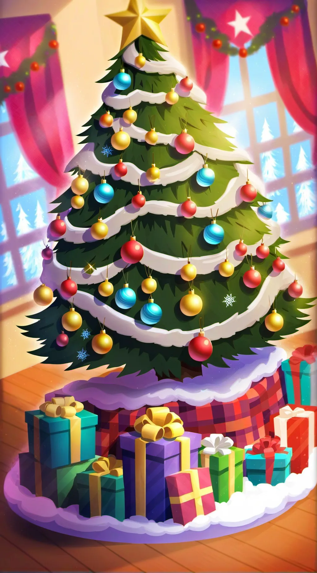 ai character: Christmas  background