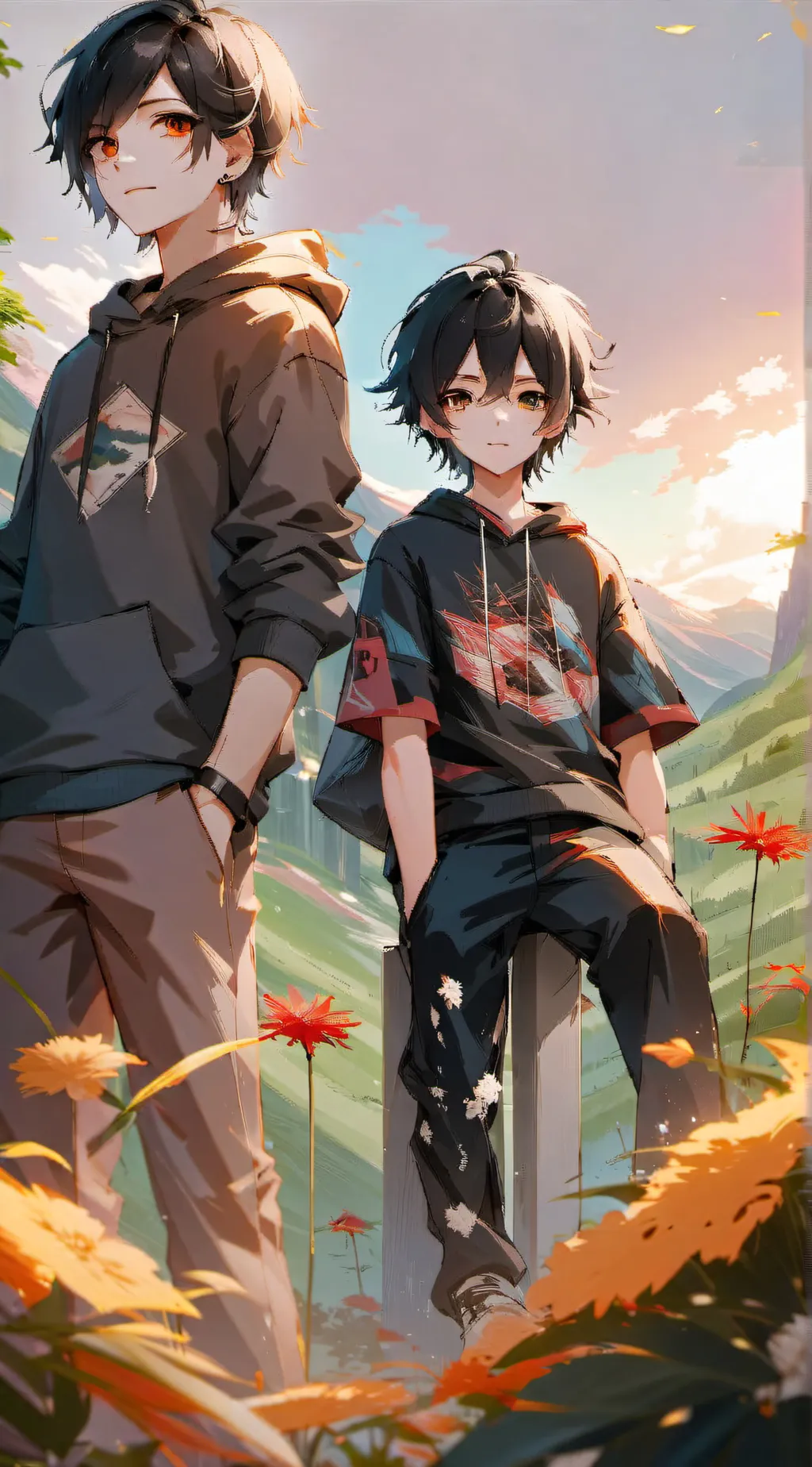 ai character: Emo school  background
