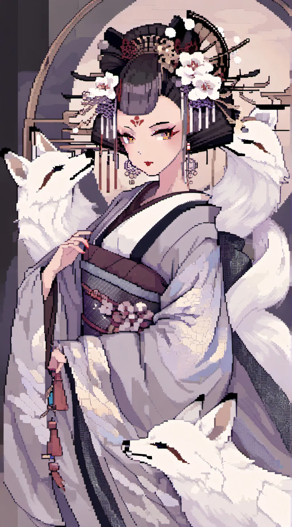 ai character: Kny (Oiran Fox) background