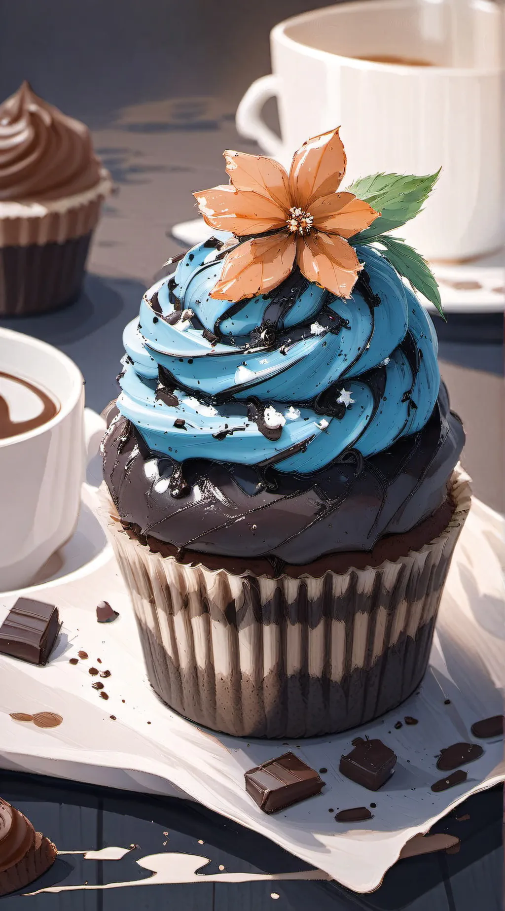 ai character: Cupcake  background