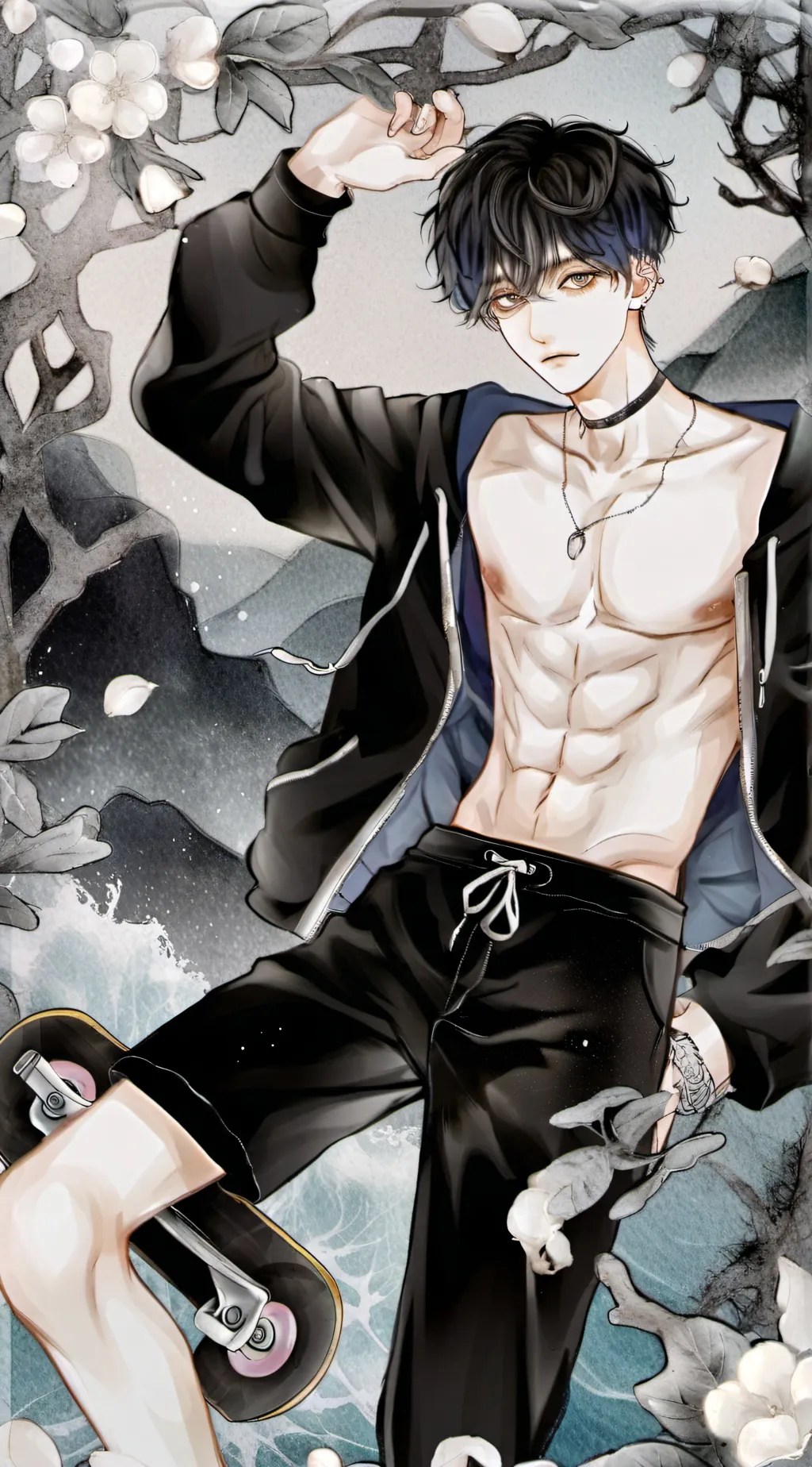 ai character: Nathan✨😏😩 background
