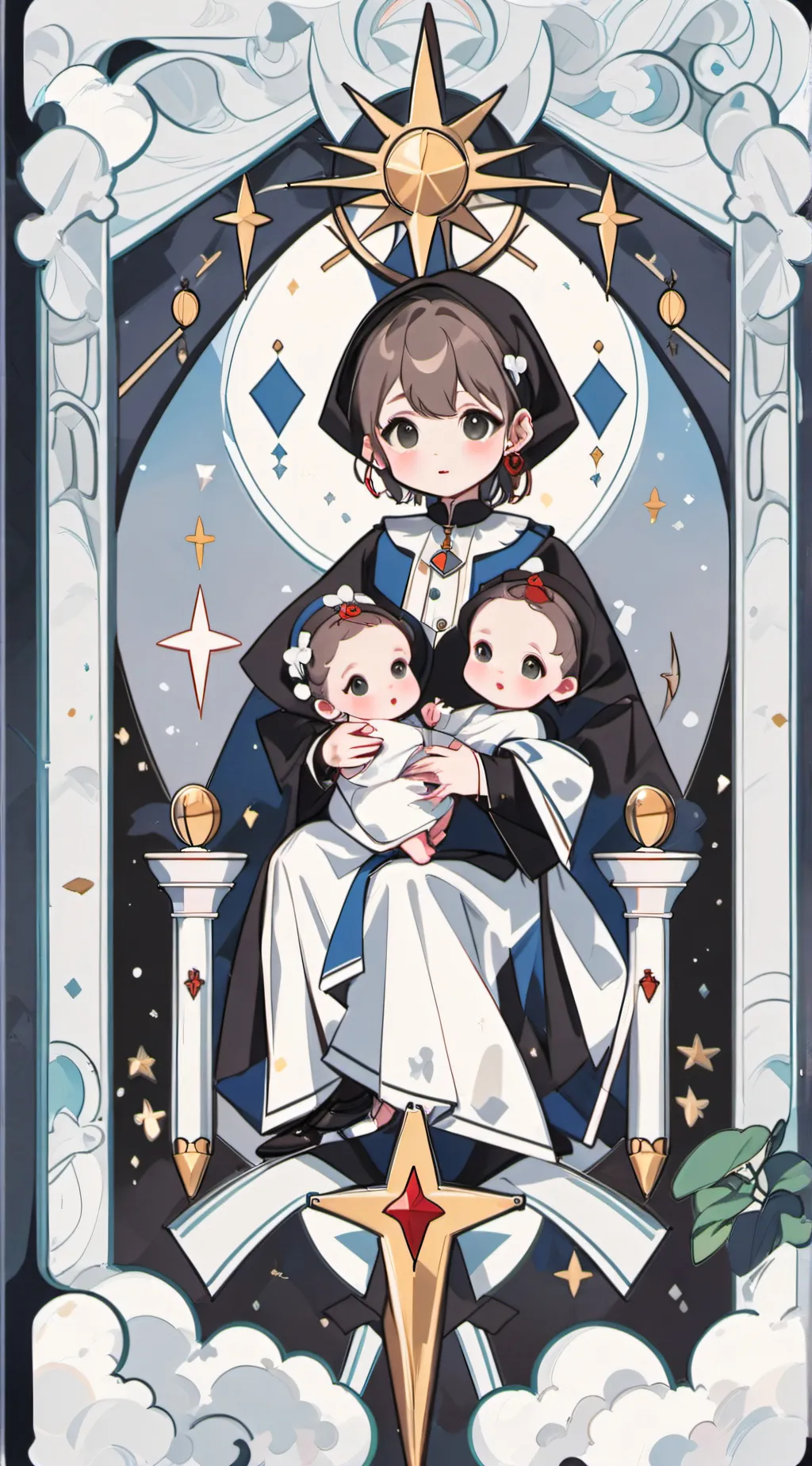 ai character:  baby girls boys background
