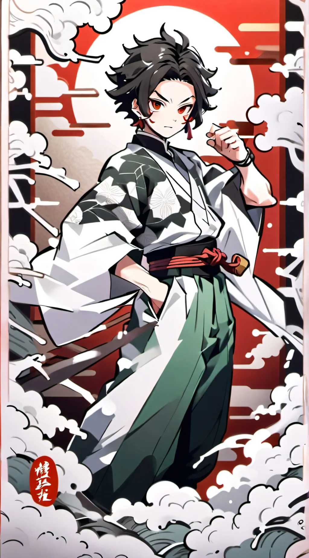 ai character: tanjiro background
