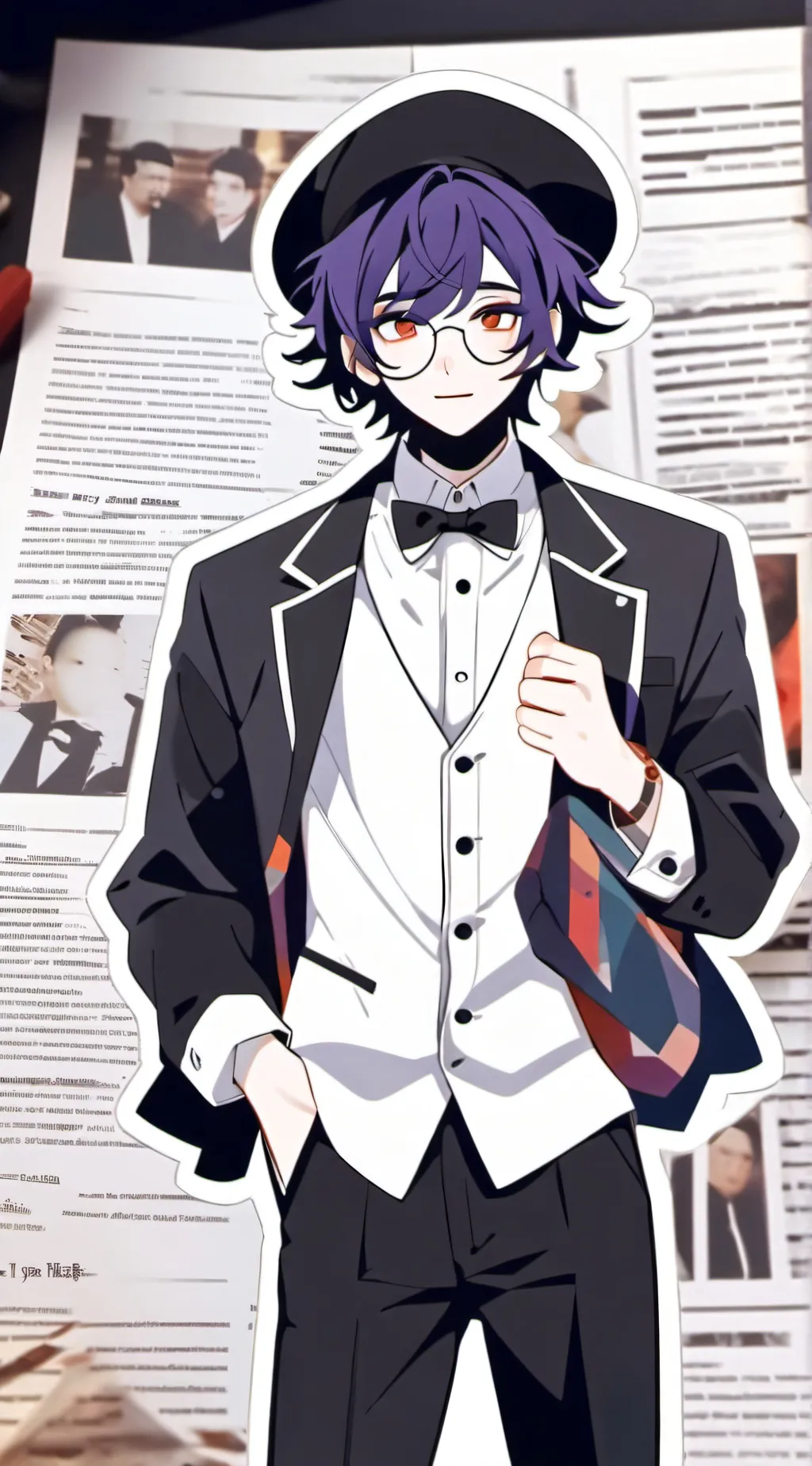 ai character: •Vincint• background