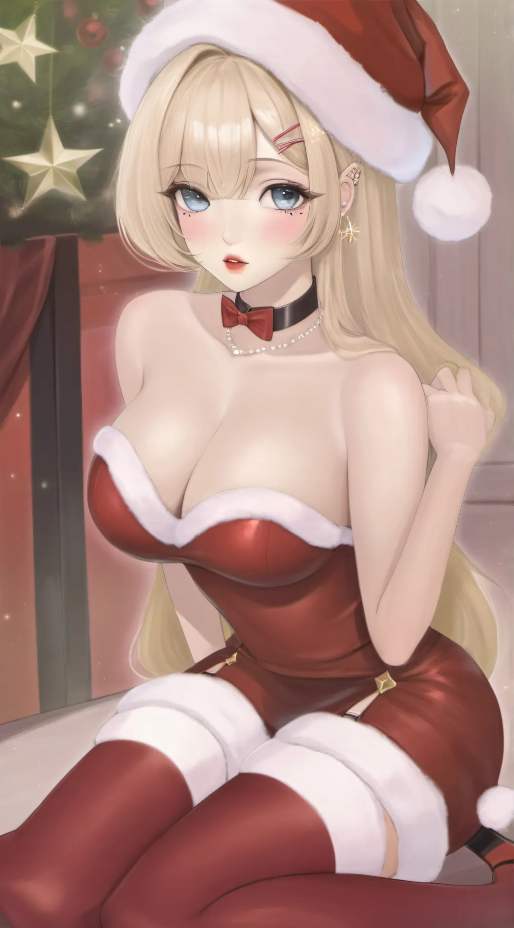 ai character: mha christmas background