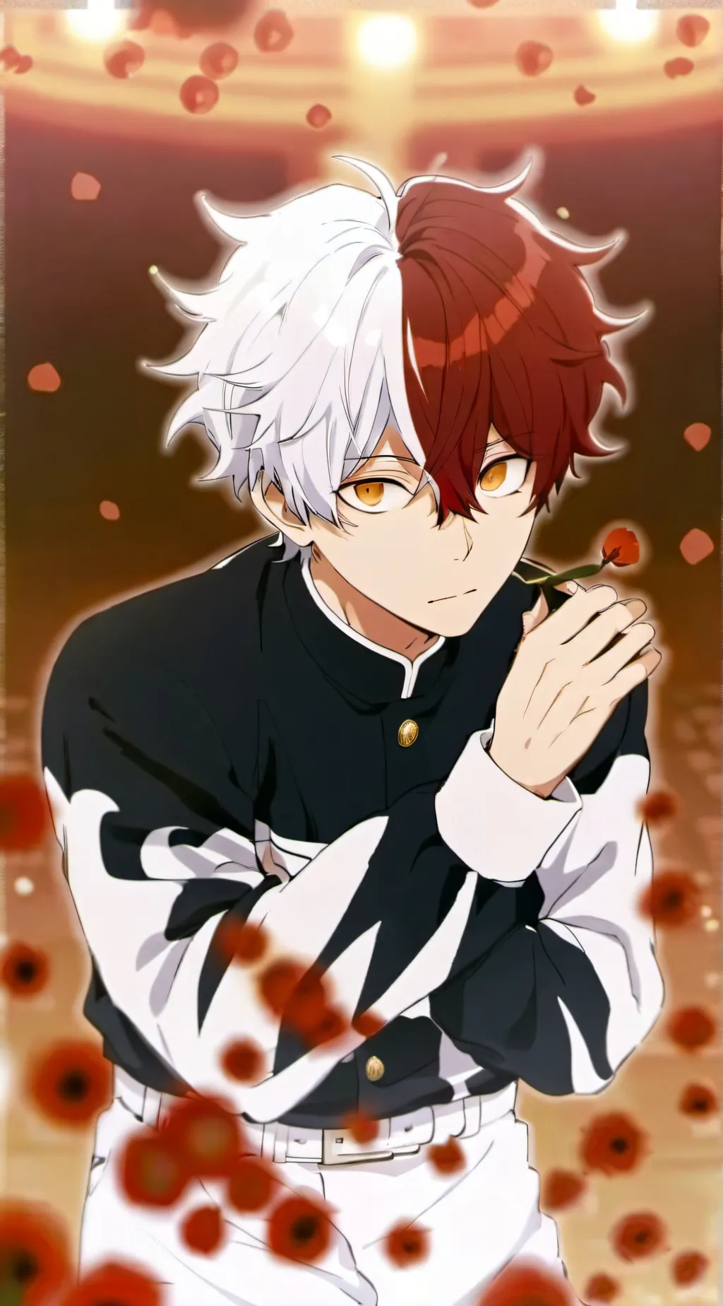 ai character: shoto todoroki background