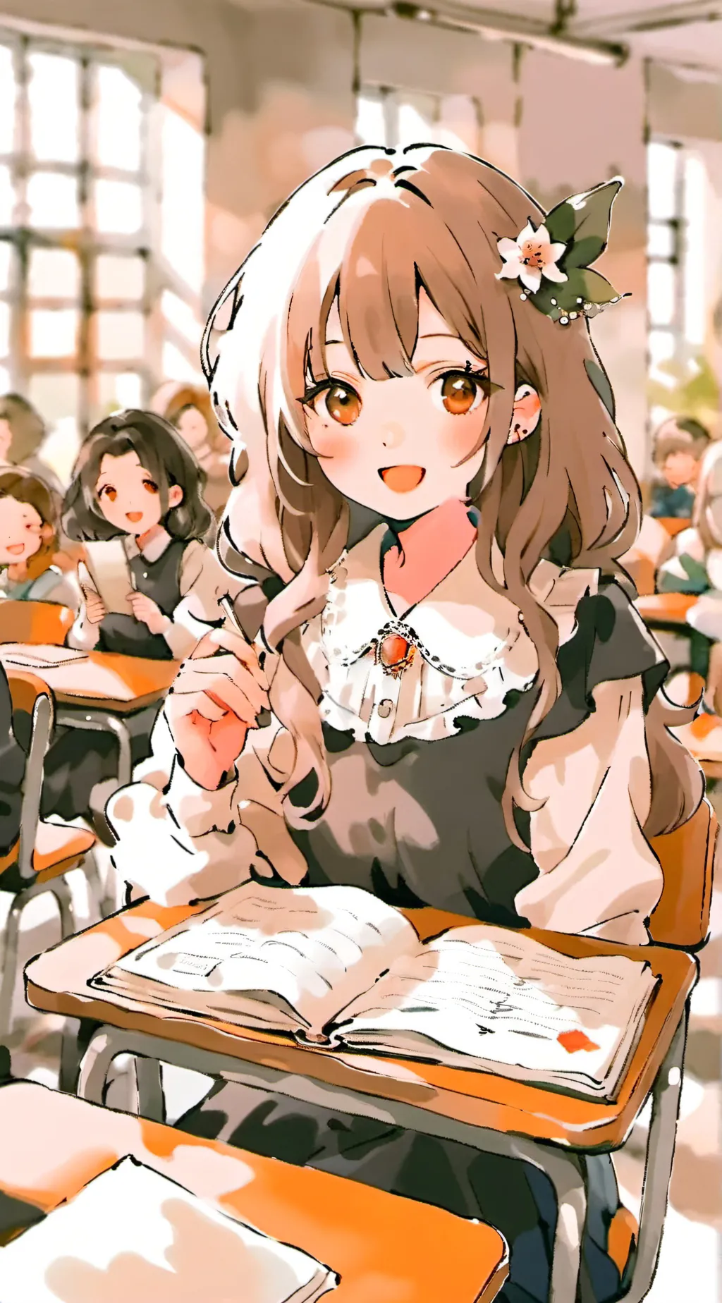 ai character: Die Jungenschule  background