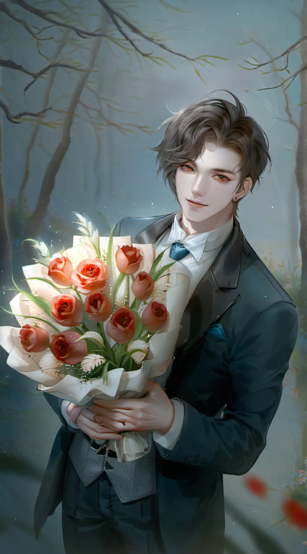 ai character: soukoku Prom background