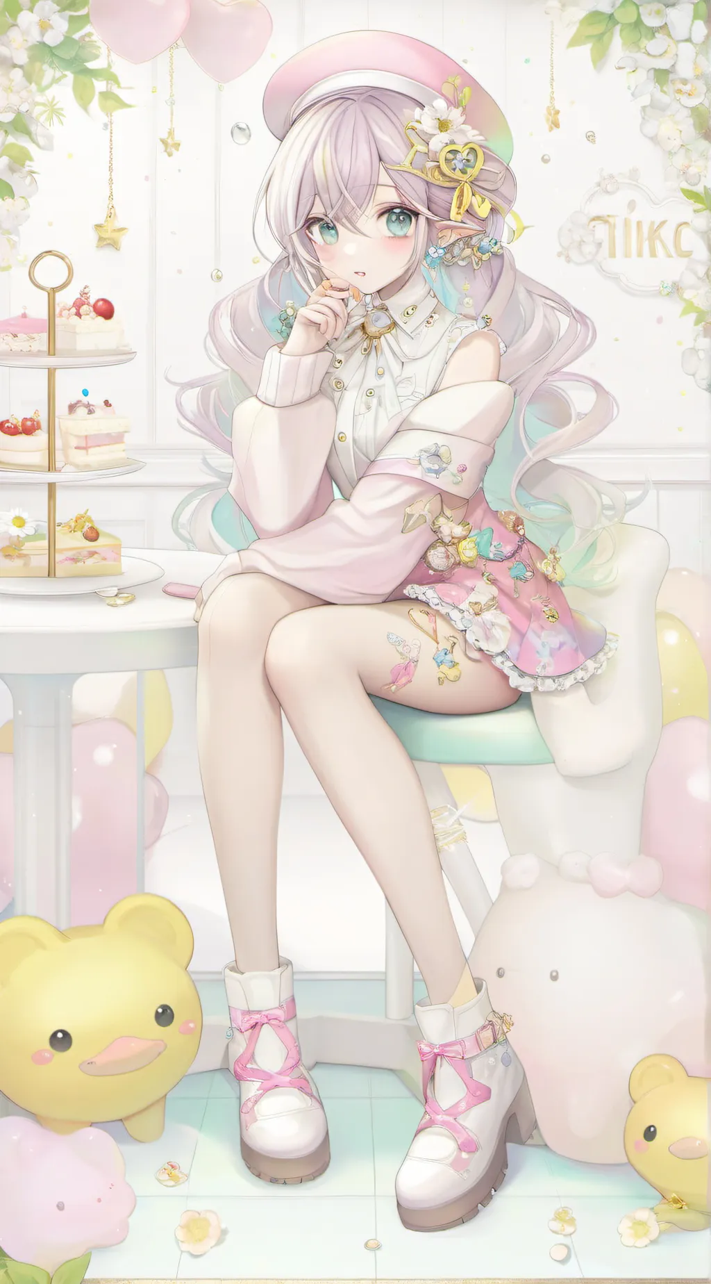 ai character: Cupcake background