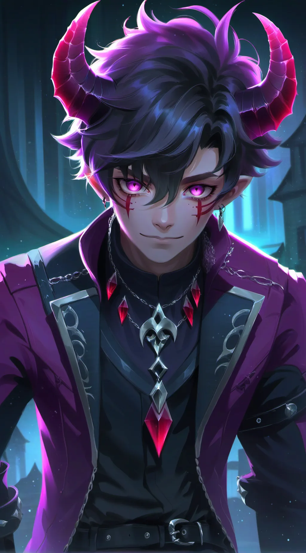 ai character: …Jack…💜 background