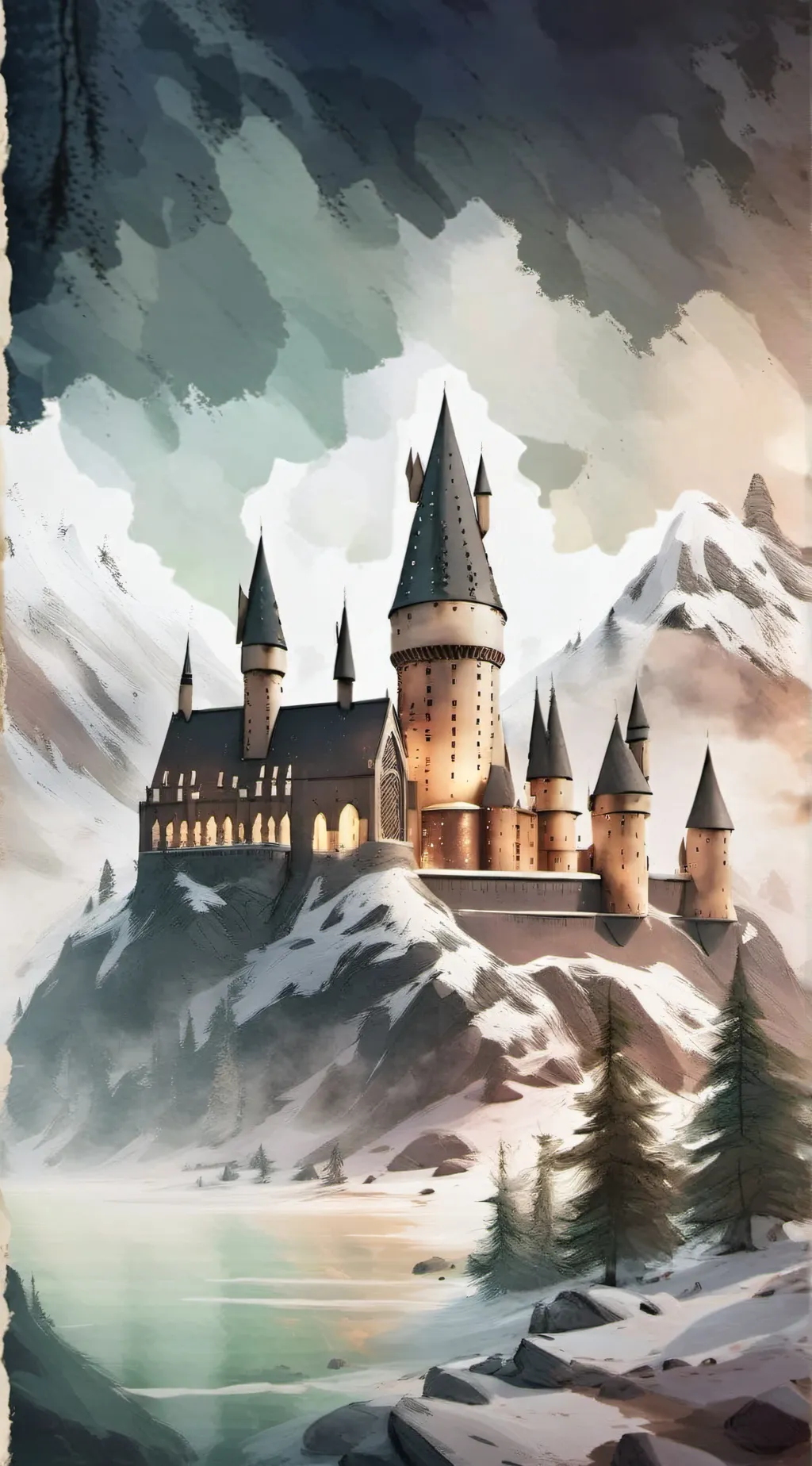 ai character: Hogwarts  background